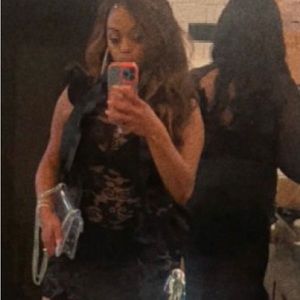 Black Ruffled laced dress